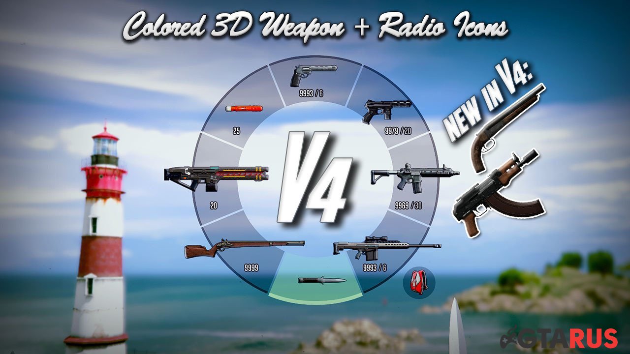 Colored 3D Weapon + Radio Icons