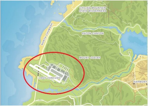 Расположение военной базы на карте